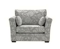 Heart of House Malton Floral Cuddle Chair - Grey/Natural